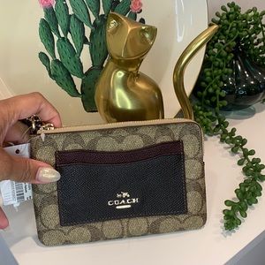 NWT Coach Monogram wristlet